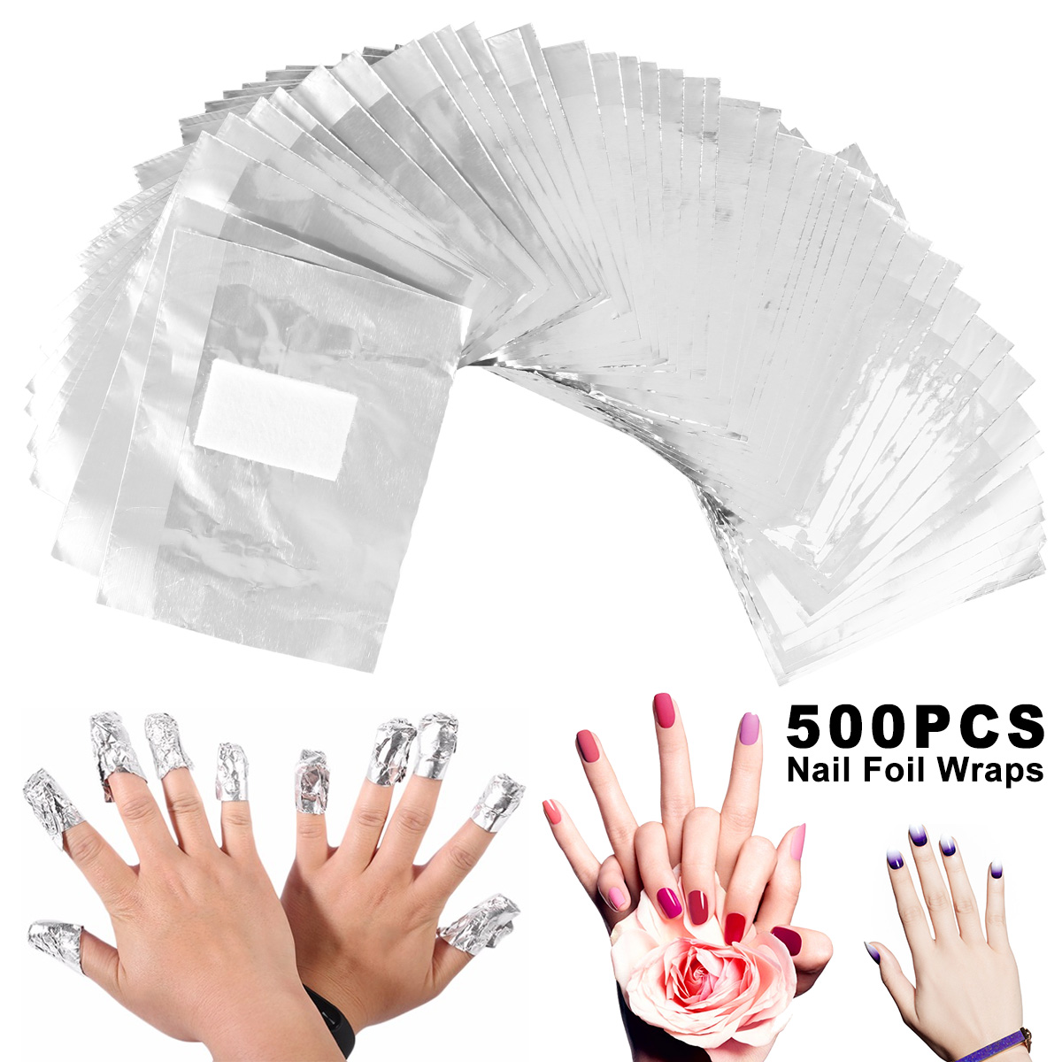Hair Care Gel - 500/1000 szt. Aluminiowe folie do usuwania